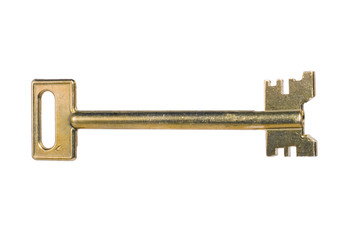 Isolated Bronze Key