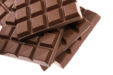chocolate isolated on the white background. dessert