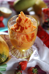 papaya ice cream