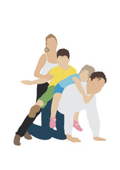 playing family vector