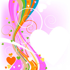 floral heart background for valentine`s day
