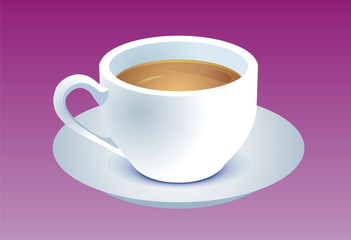 a white cap with tea or coffee