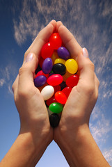 A handful of jelly beans is happiness.