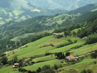 The pays basque countryside pyrenees atlantique aquitaine