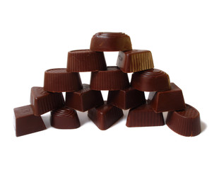 chocolate isolated on white