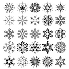 vector snowflake collection