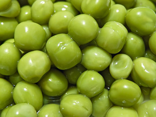 Close up of the scatter rich green pea