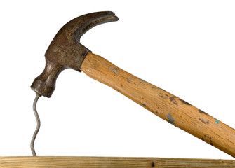 Hammer and bent nail