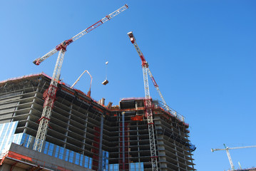 over view of condominium / hotel construction site 5