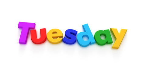 Days of the week Tuesday