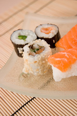 assortement of japanese sushi