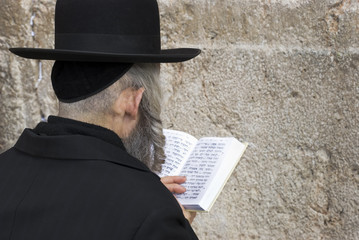 The prays in western wall in yerusalem