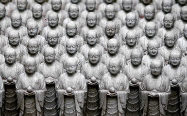 Miniature statues in Kamakura, Japan