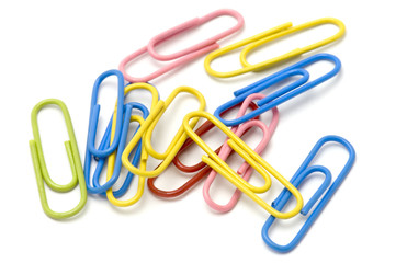 object on white - office tool paper-clip