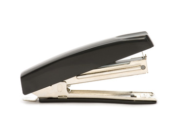 object on white - office tool black stapler