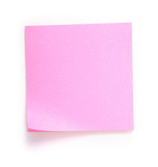 pink note over white