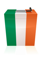 Urne d'élection Irlandaise (reflet)