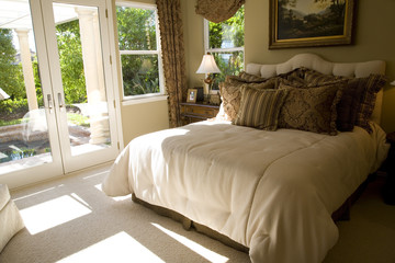 Modern luxury home bedroom.