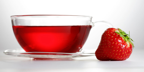 Fruit tea with strawberry