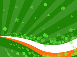 clover irish abstract retro background
