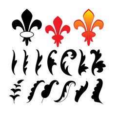 ornamental, floral design elements