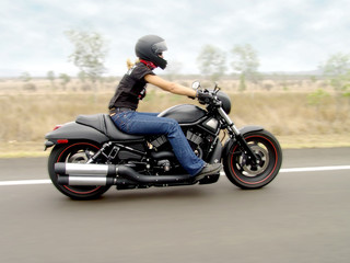 Obraz na płótnie Canvas Motorradgirl