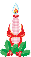 Holiday decoration candle