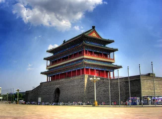 Tuinposter Qianmen gate (Gate of the heavenly peace) in Beijing / China © XtravaganT