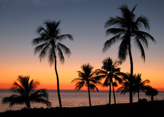 Fototapeta na wymiar piękny zachód słońca na Sanibel Island florida