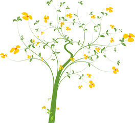 vecteur série - printemps plante ou arbre à fleur vectoriel