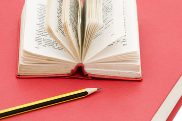 Pencil and Books