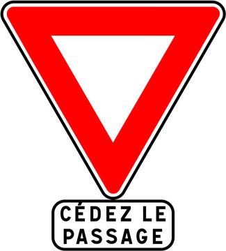 Panneau - C&eacute;der le passage