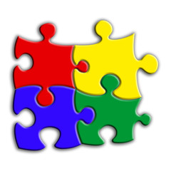 Fototapeta premium Puzzle, Puzzleteile
