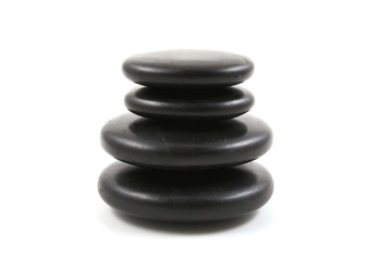 pebbles stack isolated on white