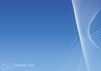 Vector illustration of lined art on a gradient blue background