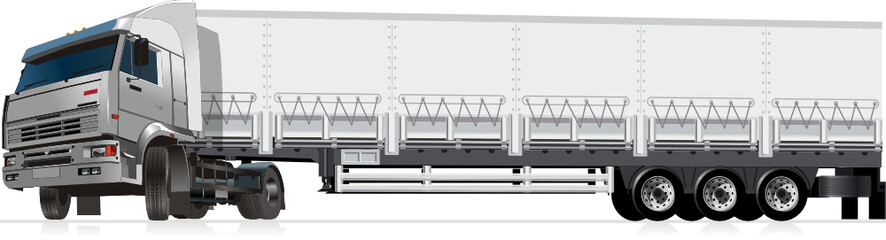 Vector illustration semi-truck