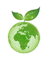 Planète terre à feuilles