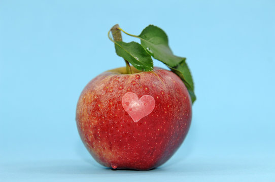 Apfel Mit Blatt Apfel Mit Blatt
