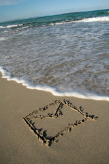 Mail im Sand