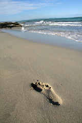 Fussabdruck im Sand