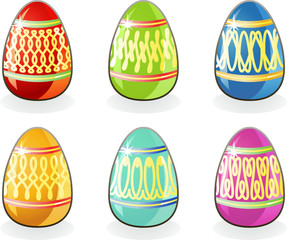 Easter colored eggs / vector