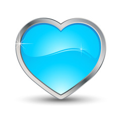 Coeur avec contour métal