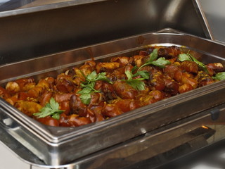 heiße büffet gerichte currywurst