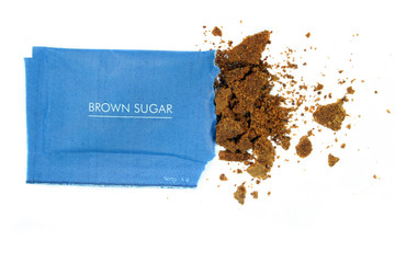brown sugar in sachet