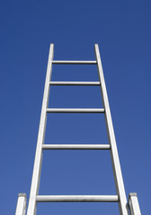 Stairs of success to blue sky, growth concept