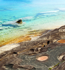 Rocks and clear water of Georgian Bay, Ontario Canada