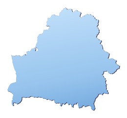 Belarus map filled with light blue gradient