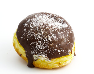 chocolate donut isolated on white background