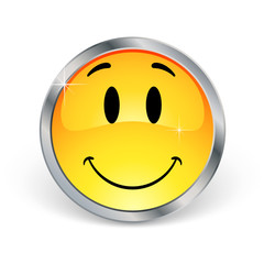 Smiley avec contour en métal