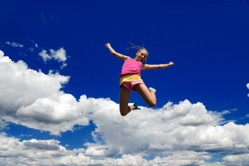 High jumping girl